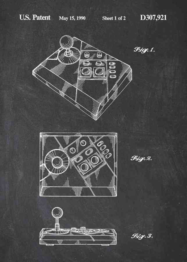 Patent Blueprint nes advantage joystick A4 Photo Print