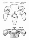 Patent Blueprint nintendo 64 4 A4 Photo Print