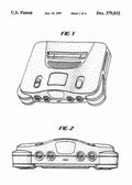 Patent Blueprint nintendo 64 game console 4 A4 Photo Print