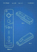 Patent Blueprint nintendo wii controller 3 A4 Photo Print
