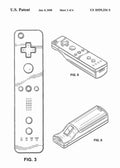 Patent Blueprint nintendo wii controller 4 A4 Photo Print