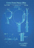 Patent Blueprint ping pong paddles 3 A4 Photo Print