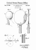 Patent Blueprint ping pong paddles 4 A4 Photo Print