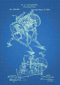 Patent Blueprint printing press 3 A4 Photo Print