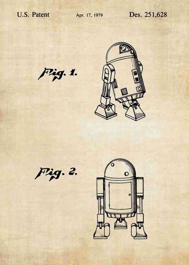 Patent Blueprint r2 d2 A4 Photo Print