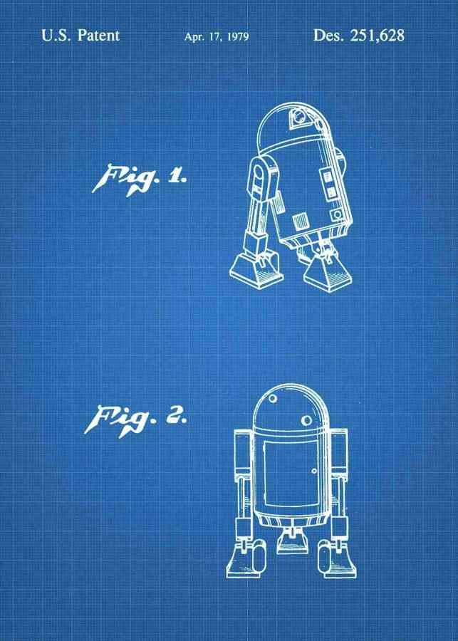Patent Blueprint r2 d2 3 A4 Photo Print