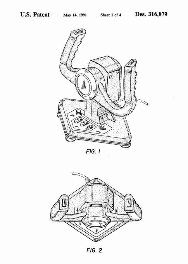 Patent Blueprint racing game wheel joystick 4 A4 Photo Print