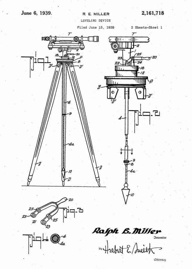 Patent Blueprint retro surveyors transit 4 A4 Photo Print