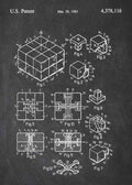 Patent Blueprint rubiks cube A4 Photo Print