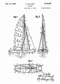 Patent Blueprint sailboat 4 A4 Photo Print