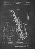Patent Blueprint saxaphone A4 Photo Print