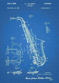 Patent Blueprint saxaphone 3 A4 Photo Print