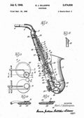 Patent Blueprint saxaphone 4 A4 Photo Print