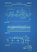 Patent Blueprint semiconductor A4 Photo Print