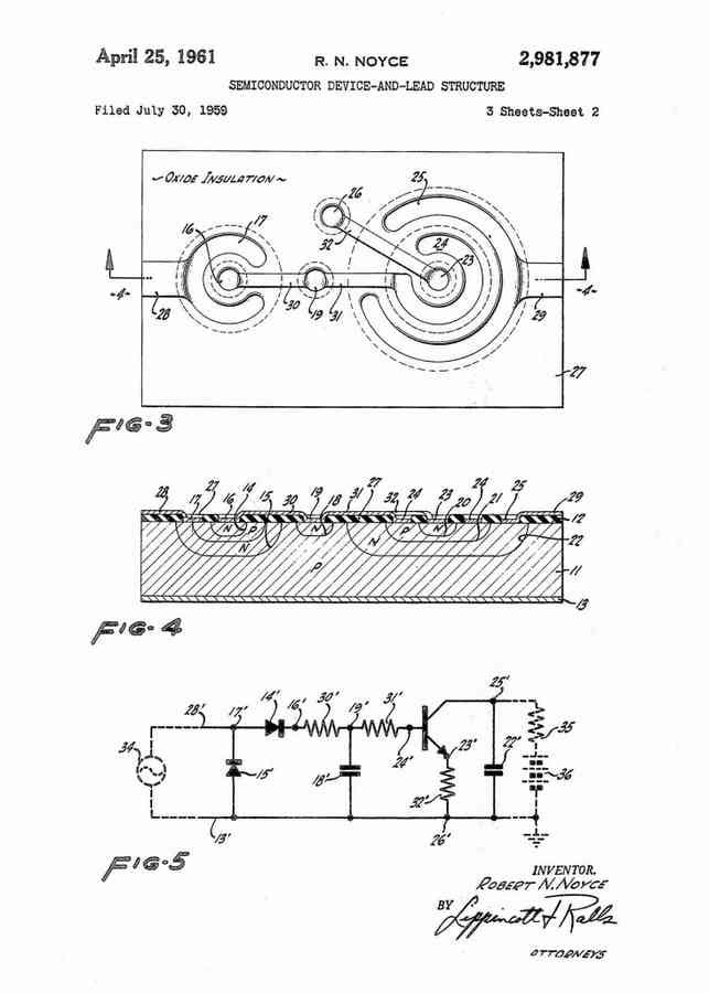 Patent Blueprint semiconductor 4 A4 Photo Print