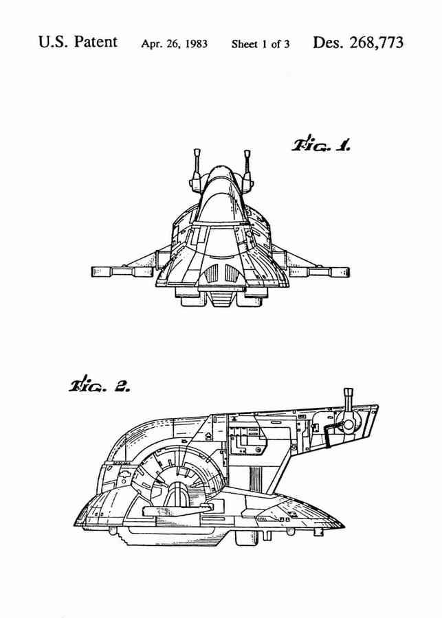 Patent Blueprint slave i ship 4 A4 Photo Print