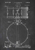 Patent Blueprint snare drum A4 Photo Print