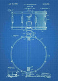 Patent Blueprint snare drum 3 A4 Photo Print