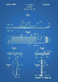 Patent Blueprint snowboard 3 A4 Photo Print