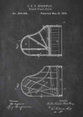 Patent Blueprint steinway piano A4 Photo Print