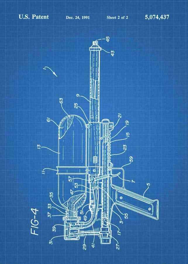Patent Blueprint super soaker 3 A4 Photo Print