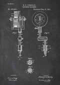 Patent Blueprint tattoo gun A4 Photo Print