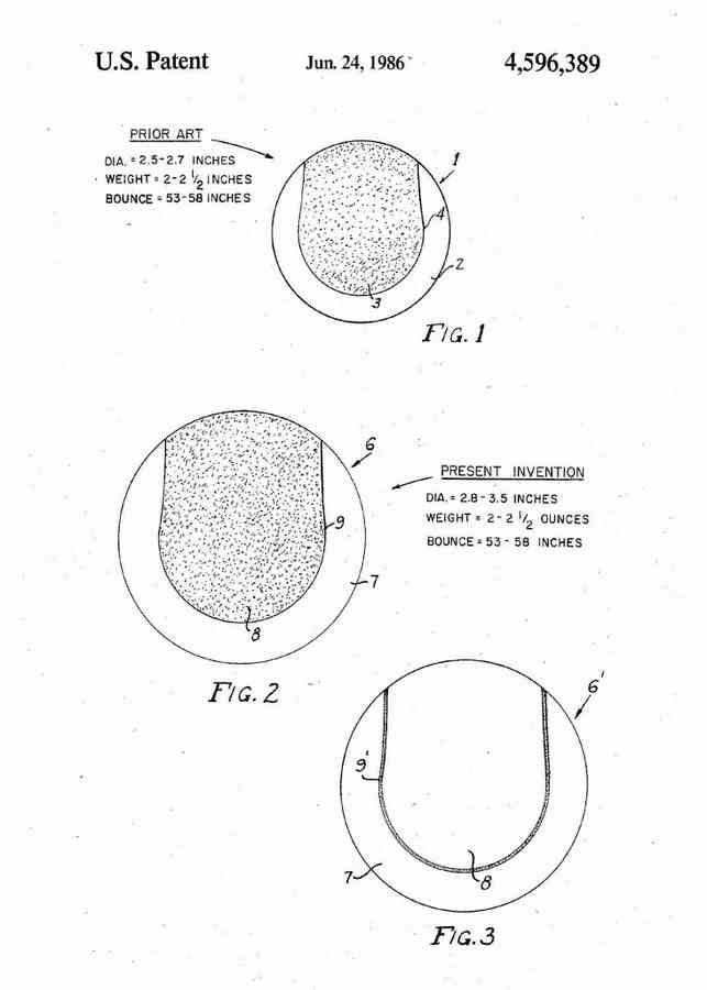 Patent Blueprint tennis ball 4 A4 Photo Print
