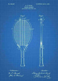 Patent Blueprint tennis racket 3 A4 Photo Print