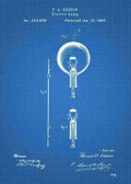 Patent Blueprint thomas edison light bulb 3 A4 Photo Print