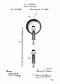 Patent Blueprint thomas edison light bulb 4 A4 Photo Print