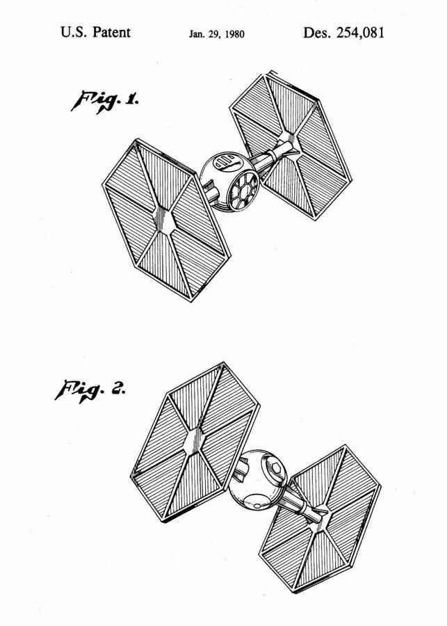 Patent Blueprint tie fighter 4 A4 Photo Print