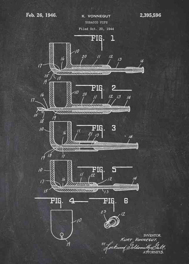 Patent Blueprint tobacco pipe A4 Photo Print