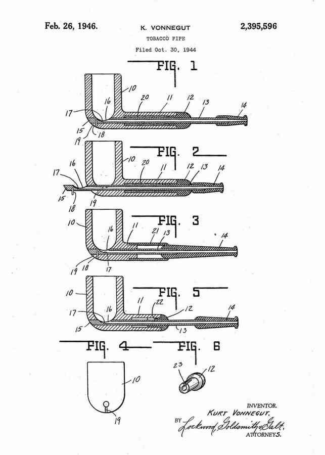 Patent Blueprint tobacco pipe 4 A4 Photo Print