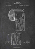 Patent Blueprint toilet paper A4 Photo Print