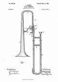 Patent Blueprint trombone 4 A4 Photo Print