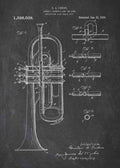 Patent Blueprint trumpet A4 Photo Print
