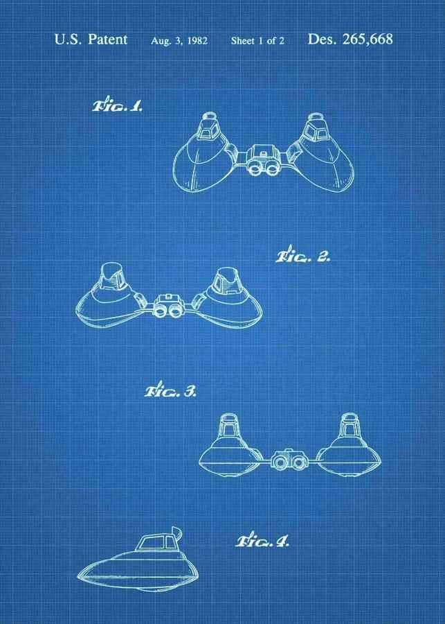 Patent Blueprint twin pod cloud car A4 Photo Print