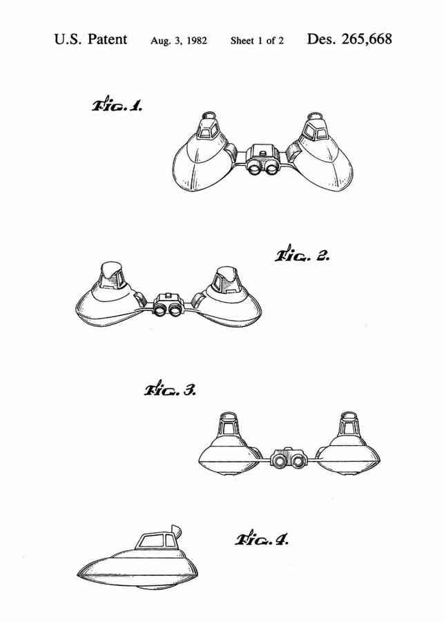 Patent Blueprint twin pod cloud car 4 A4 Photo Print