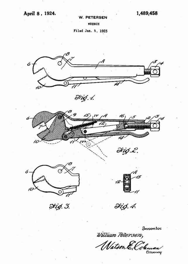 Patent Blueprint vice grips tool 4 A4 Photo Print