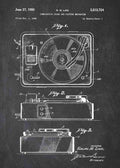 Patent Blueprint vinyl record player A4 Photo Print