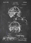 Patent Blueprint welders mask A4 Photo Print