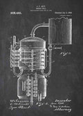 Patent Blueprint whisky still A4 Photo Print