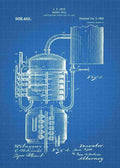 Patent Blueprint whisky still 3 A4 Photo Print