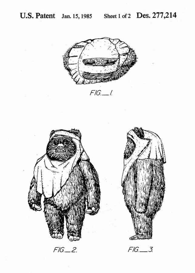 Patent Blueprint wicket ewok 4 A4 Photo Print