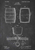 Patent Blueprint wine barrel A4 Photo Print