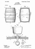 Patent Blueprint wine barrel 4 A4 Photo Print