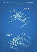 Patent Blueprint x wing 3 A4 Photo Print