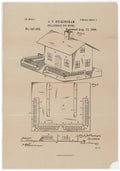 Patent for a Collapsible Toy House A4 Photo Print