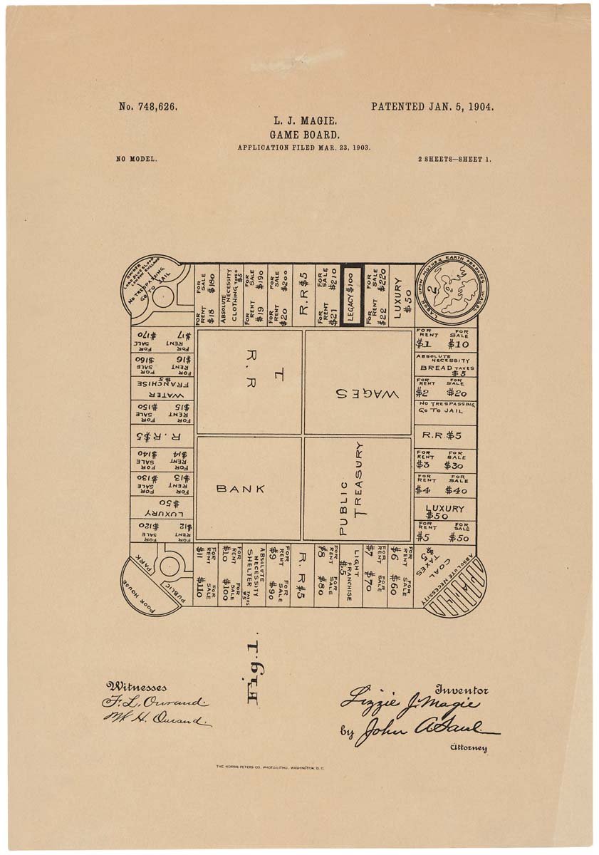 Patent for a Game Board A4 Photo Print