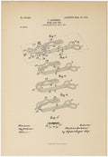 Patent for a Hook and Eye Fastener A4 Photo Print
